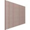 Ekena Millwork 48H x 1/4T Adjustable Wood Slat Wall Panel Kit w/ 2W Slats, Walnut contains 22 Slats SWW66X48X0250WA - alternate 5